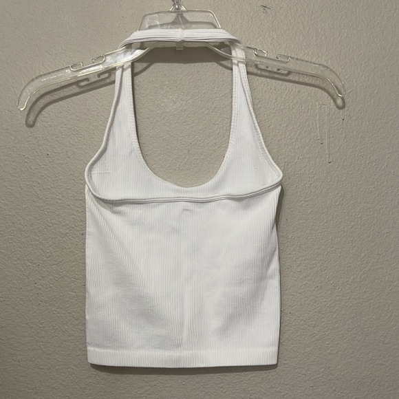 AMERICAN EAGLE WHITE HALTER TOP - Picture 5 of 8